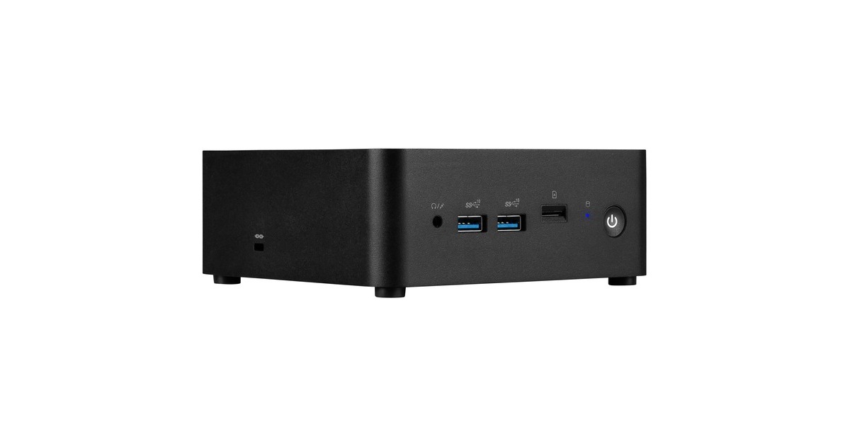 MSICubi NUC 1MG-003EU mini-pc  (Zwart | Core 3 100U | Intel Graphics | 8 GB | 512 GB SSD)