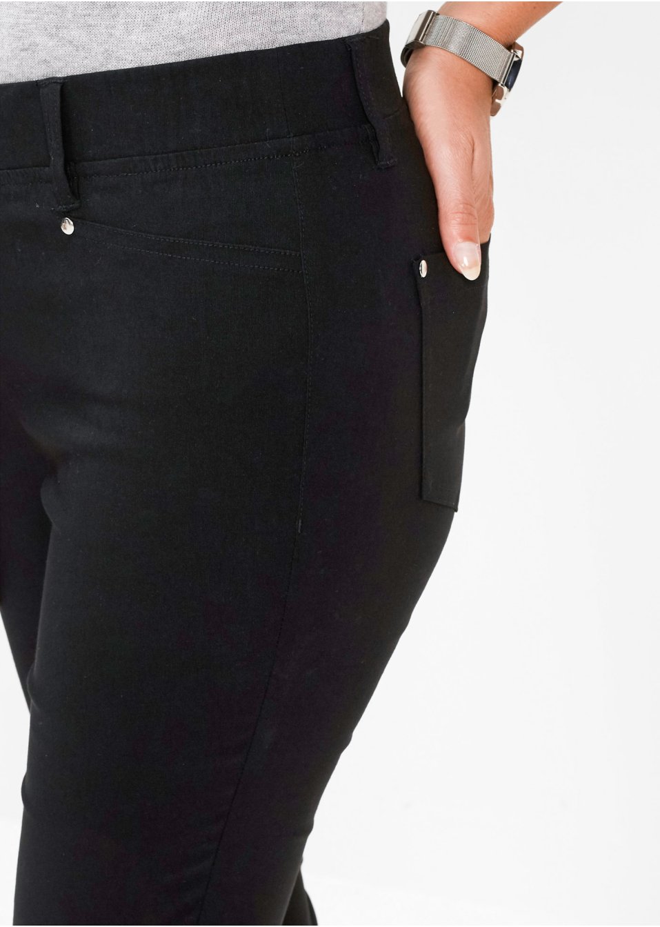 Pantalon extensible à taille élastiquée