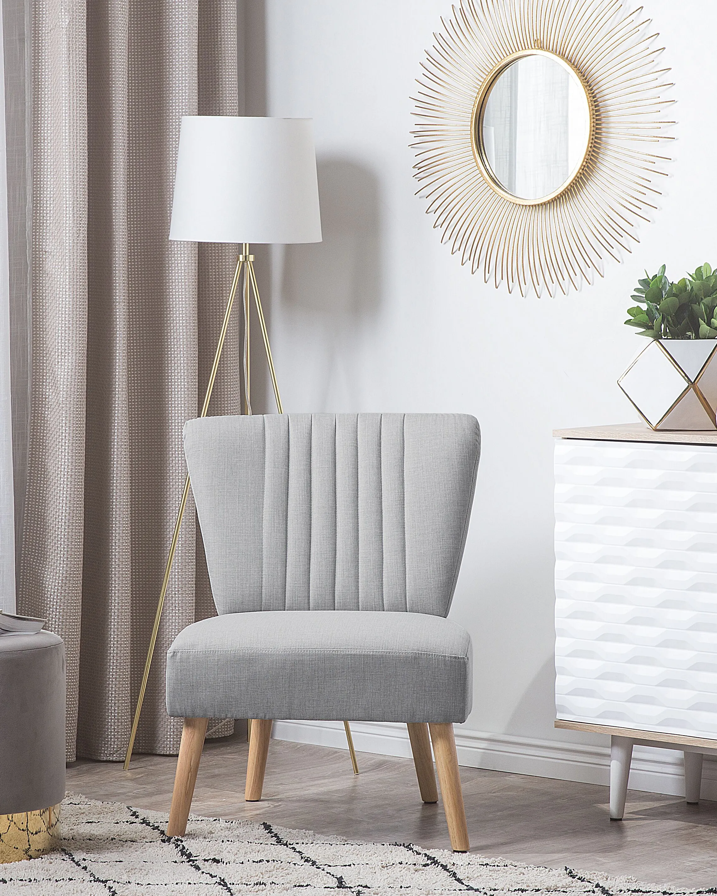 Fauteuil VAASA Stof Lichtgrijs