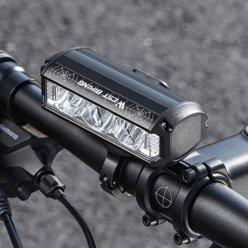 4000mAh Wiederaufladbares Aluminium USB Fahrrad Licht Velo LED Warnlicht IPX4 (1750 Lumen) - Schwarz