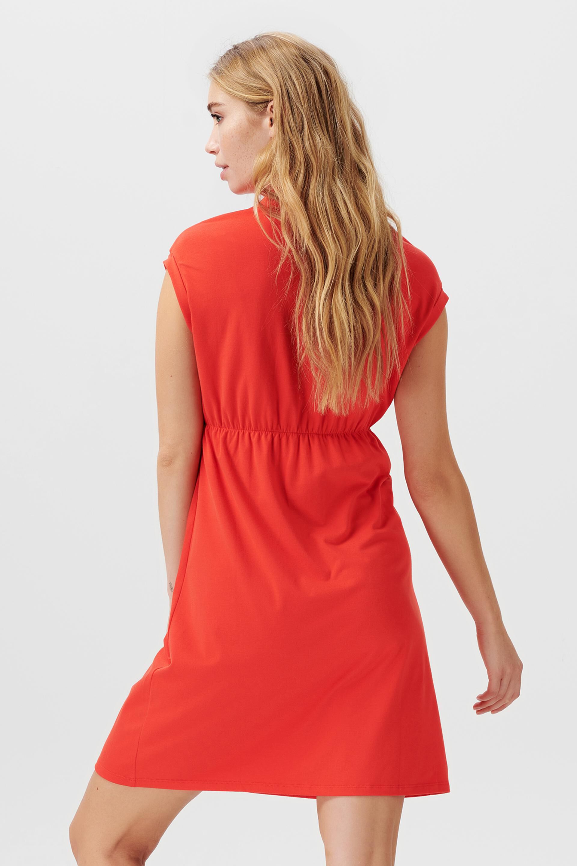 Robe-chemise en jersey de style polo