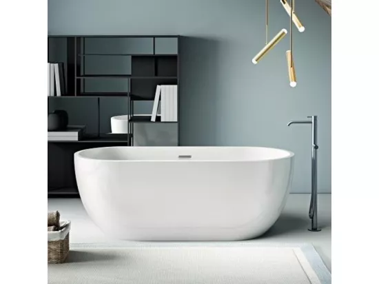 Baignoire îlot design ovale BOSTON blanche 156 cm