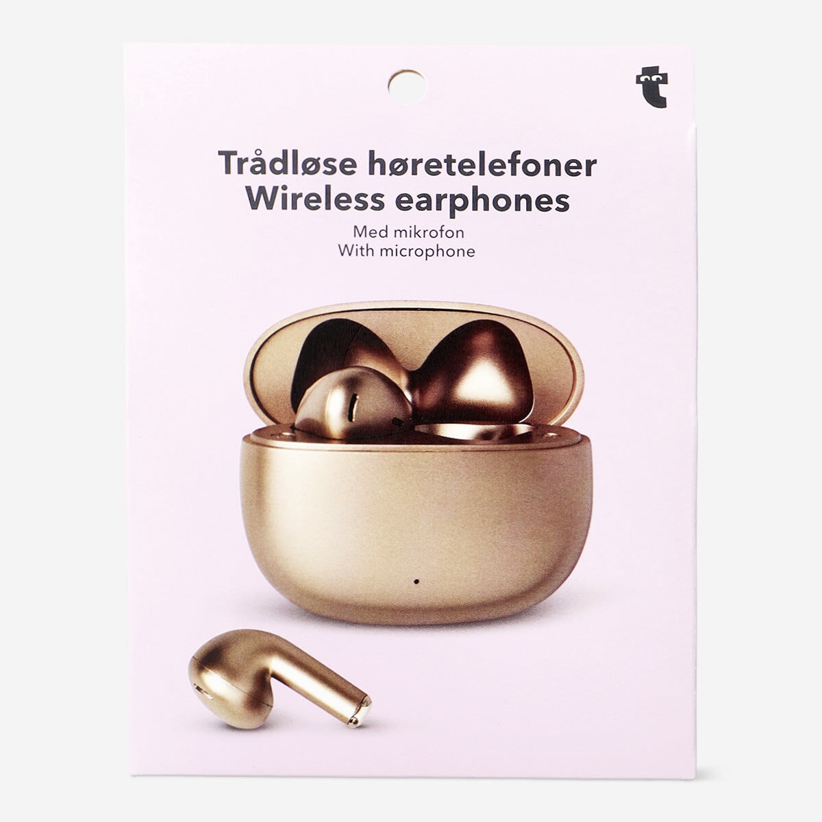 Trådløse bronze-øretelefoner med mikrofon