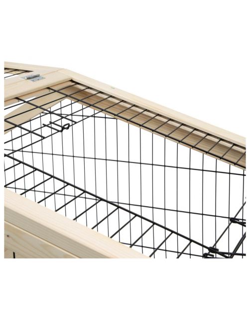 Beeztees Konijnenkooi Mex - Dierenverblijf - 116X54x65 cm Zwart Blank