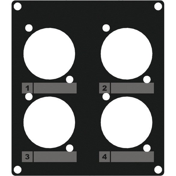 Caymon CASY203/B 4x D-size gat module voor CASY-chassis