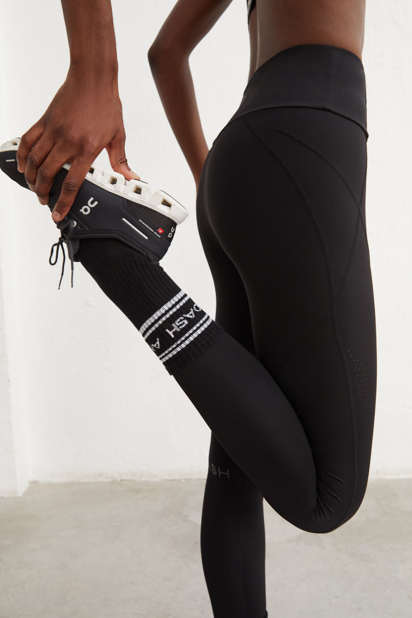 Calça legging preta de compressão - preta