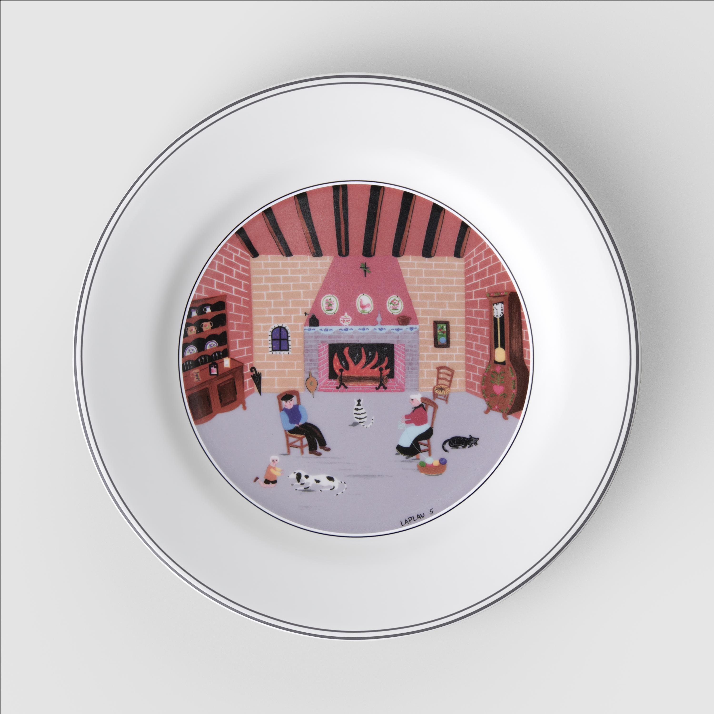 Design Naif Appetizer and dessert plate Multi-colored, 8.3'', Premium Porcelain
