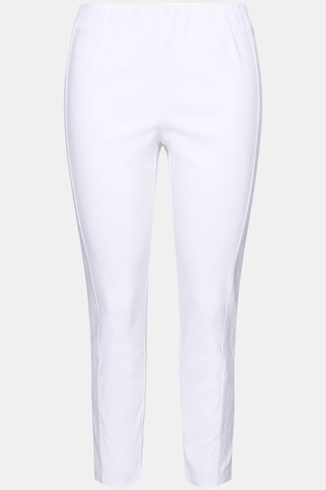 Bengalin-Hose, elastischer Slim Fit, Metallic-Druck