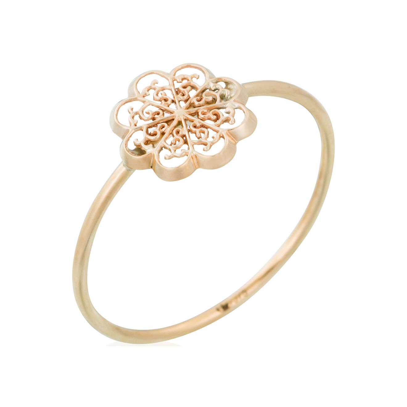 L'Exception Bague Flora Arabesque or jaune