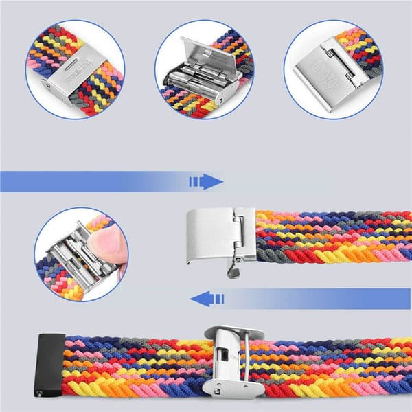 Flettet elastisk armbånd Garmin VivoActive 5 - Pride