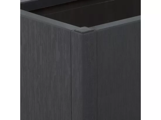 Jardinière avec treillis gris foncé 80x36x140 cm PP
