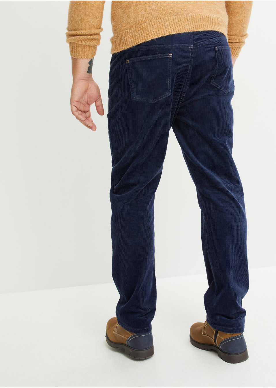 Pantalon velours côtelé extensible Regular Fit, Straight