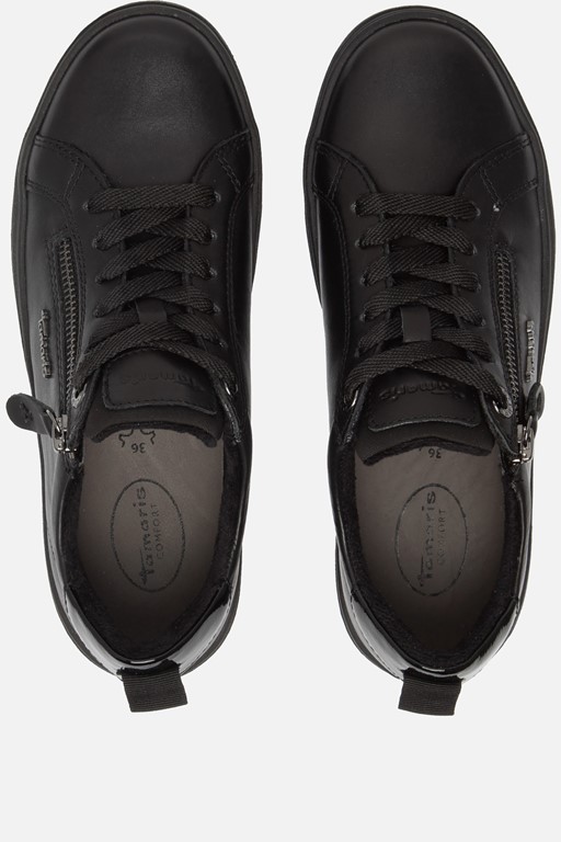 Tamaris Comfort Sneakers zwart Leer