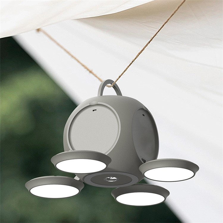 10000mAh 3in1 Outdoor Camping Lampe mit Powerbank Funktion - Grau