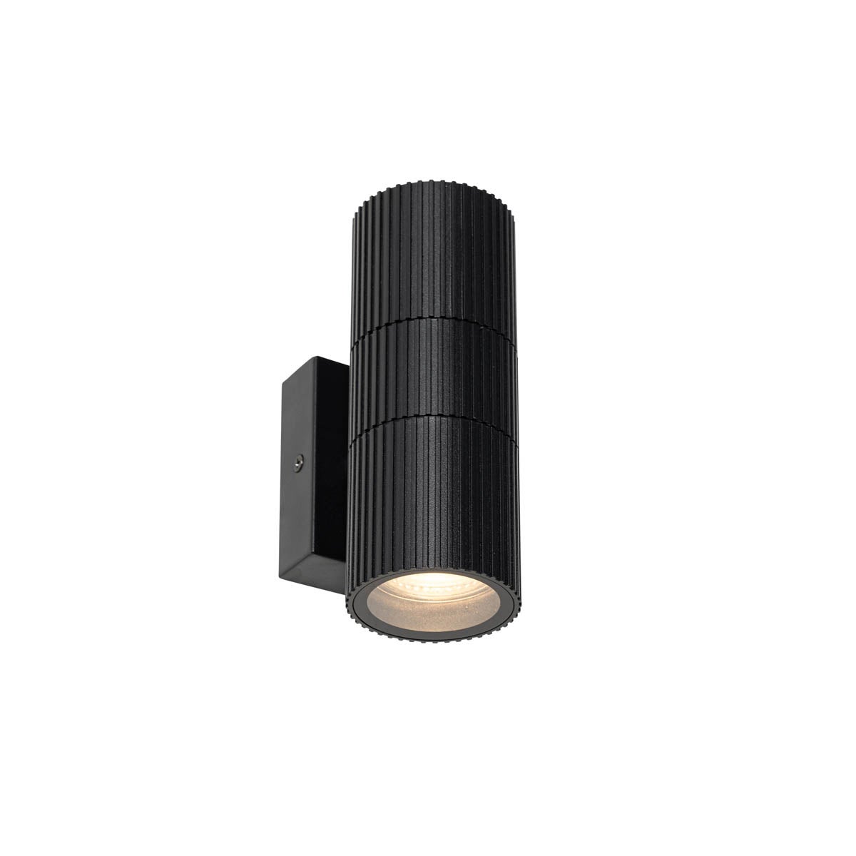 Industriële buitenwandlamp, zwart, 2-lichts, IP44 - Vigo