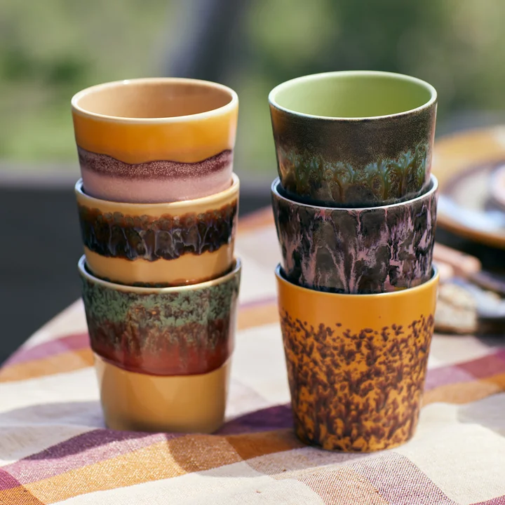 HKliving - 70's Kaffeebecher, moss