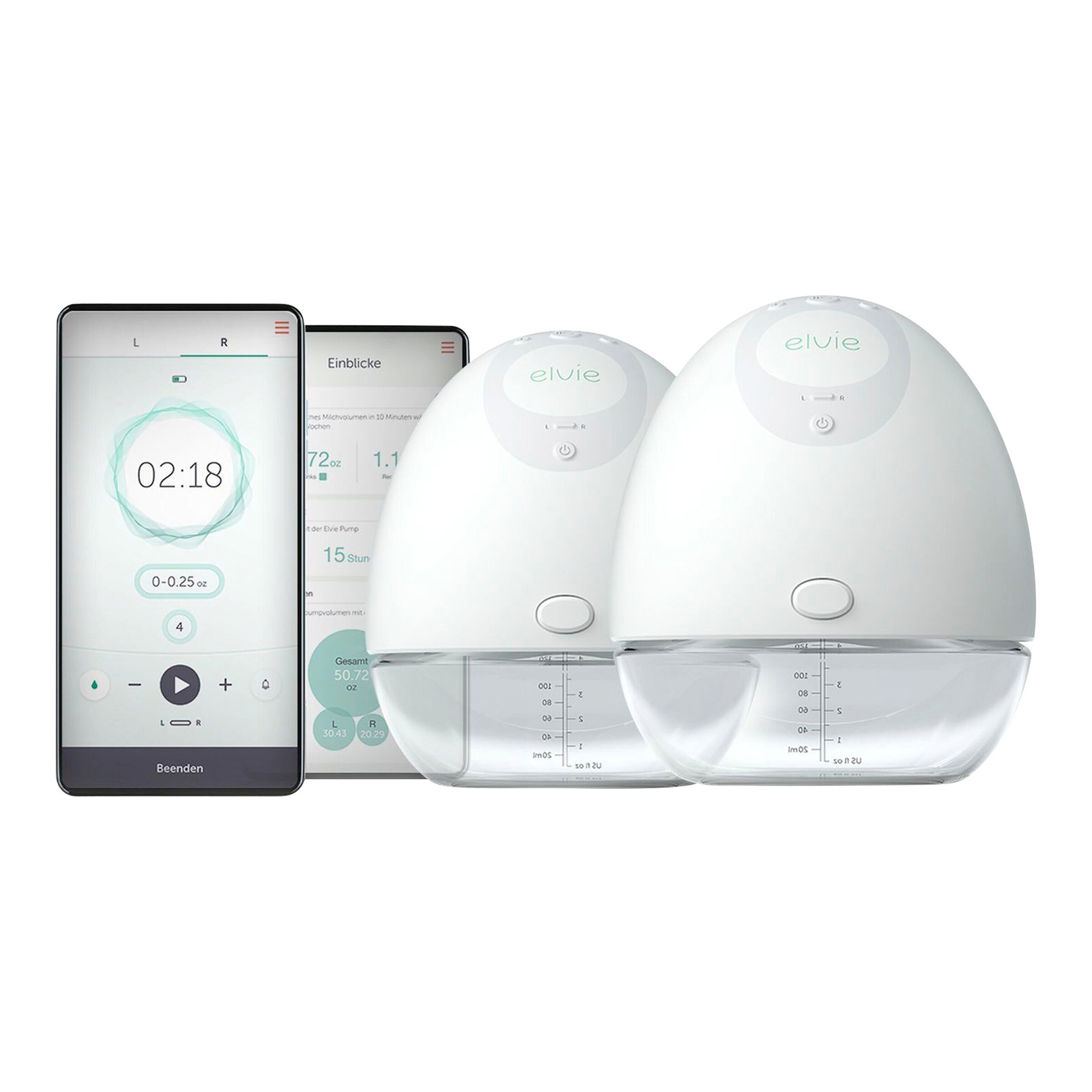 elvie Elektrische Doppel-Milchpumpe Pump