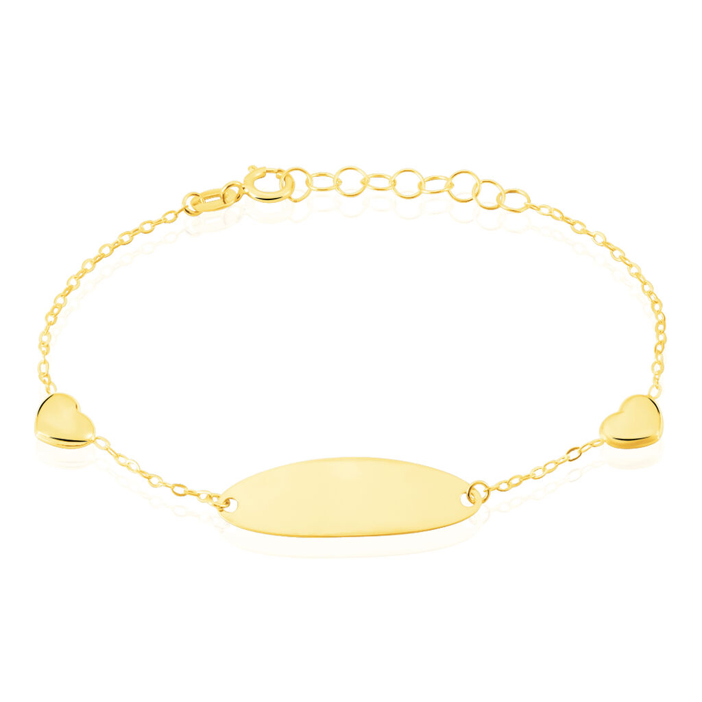 Bracelet Identité Helee Coeur Or Jaune
