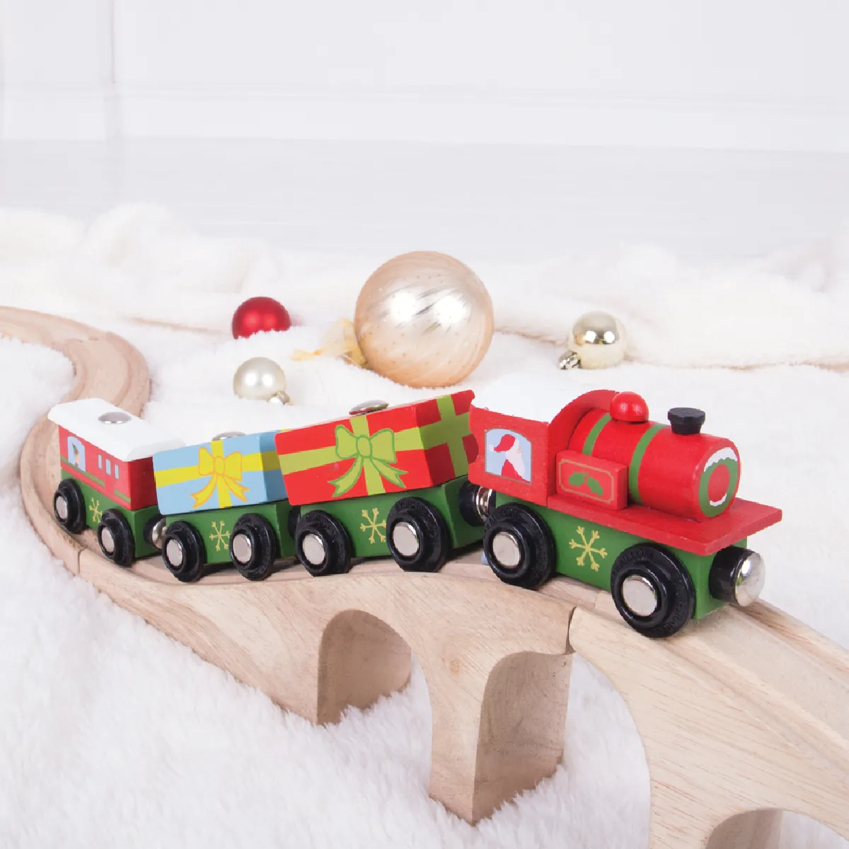 Bigjigs Rail Moteur et wagons train Noël