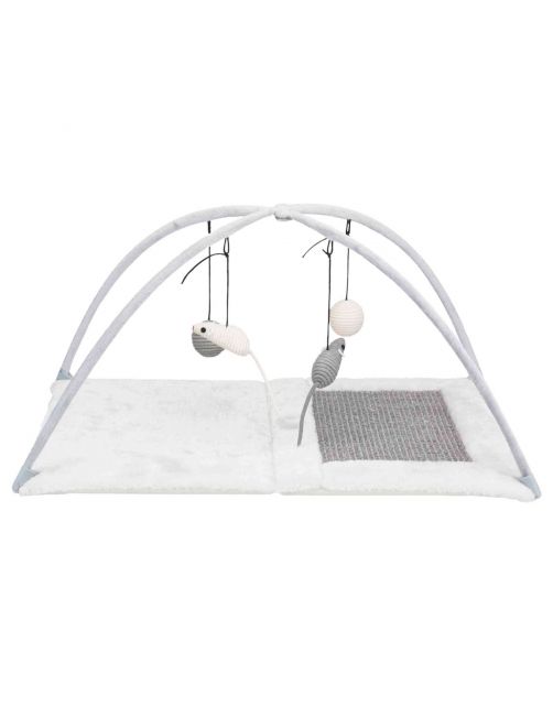 Trixie Junior Krabmat Met Speelboog - Krabplank - 60x33x42 cm Lichtgrijs