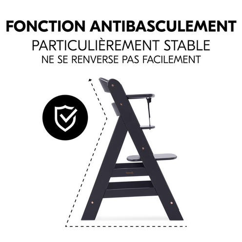Chaise haute Alpha Newborn Set plus - Gris foncé - HAUCK