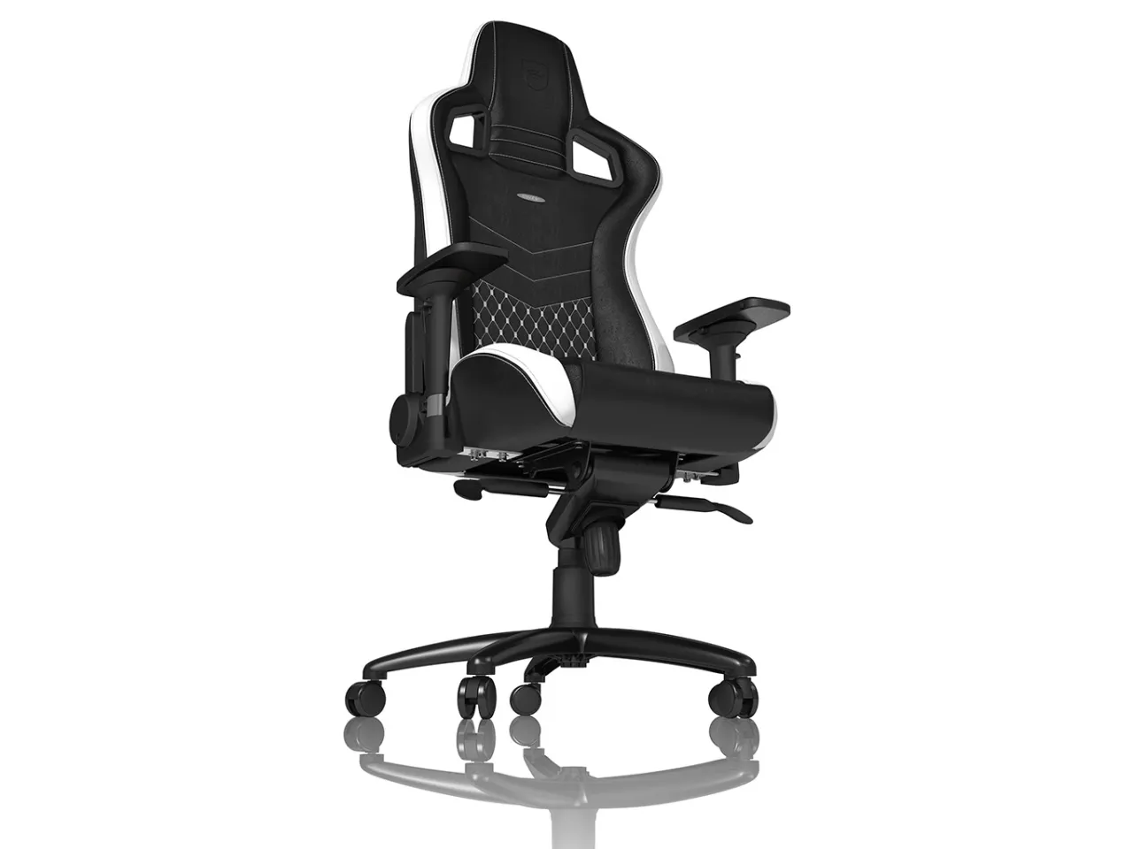 noblechairs EPIC Ægte læder Gaming Stol- Sort/hvid/rød