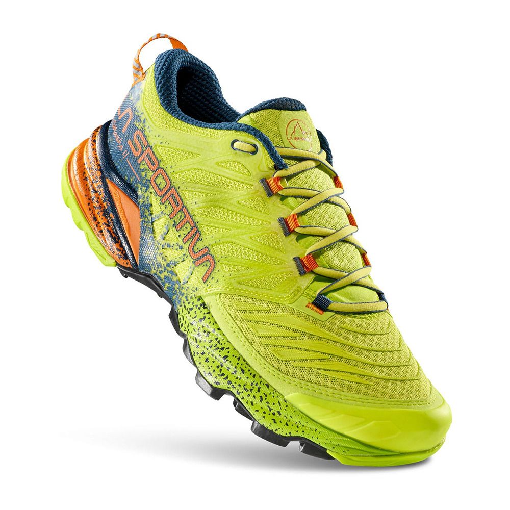 La Sportiva AKASHA II - Chaussures trail Homme lime punch/hawaiian sun