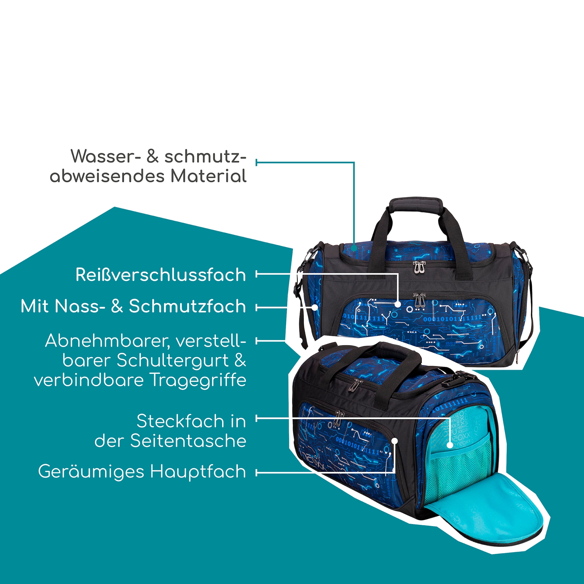 neoxx Sporttasche »Move, Next Level« teilweise aus recyceltem Material