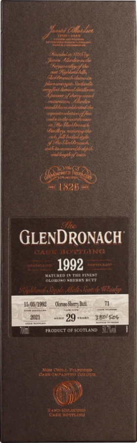 GLENDRONACH 29 YEARS 1992 OLOROSO CASK 70CL