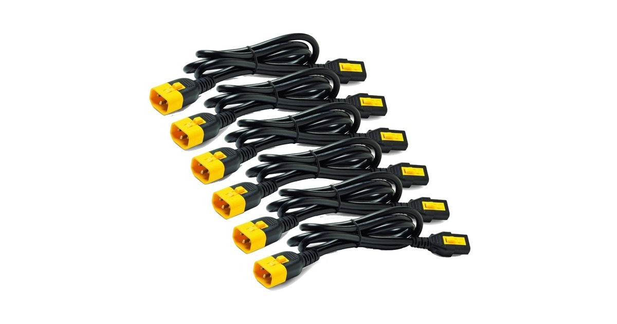 APCStroomkabel Kit C13-C14 IEC  (Zwart/geel, 6 stuks, 1,2 meter, AP8704S-WW)