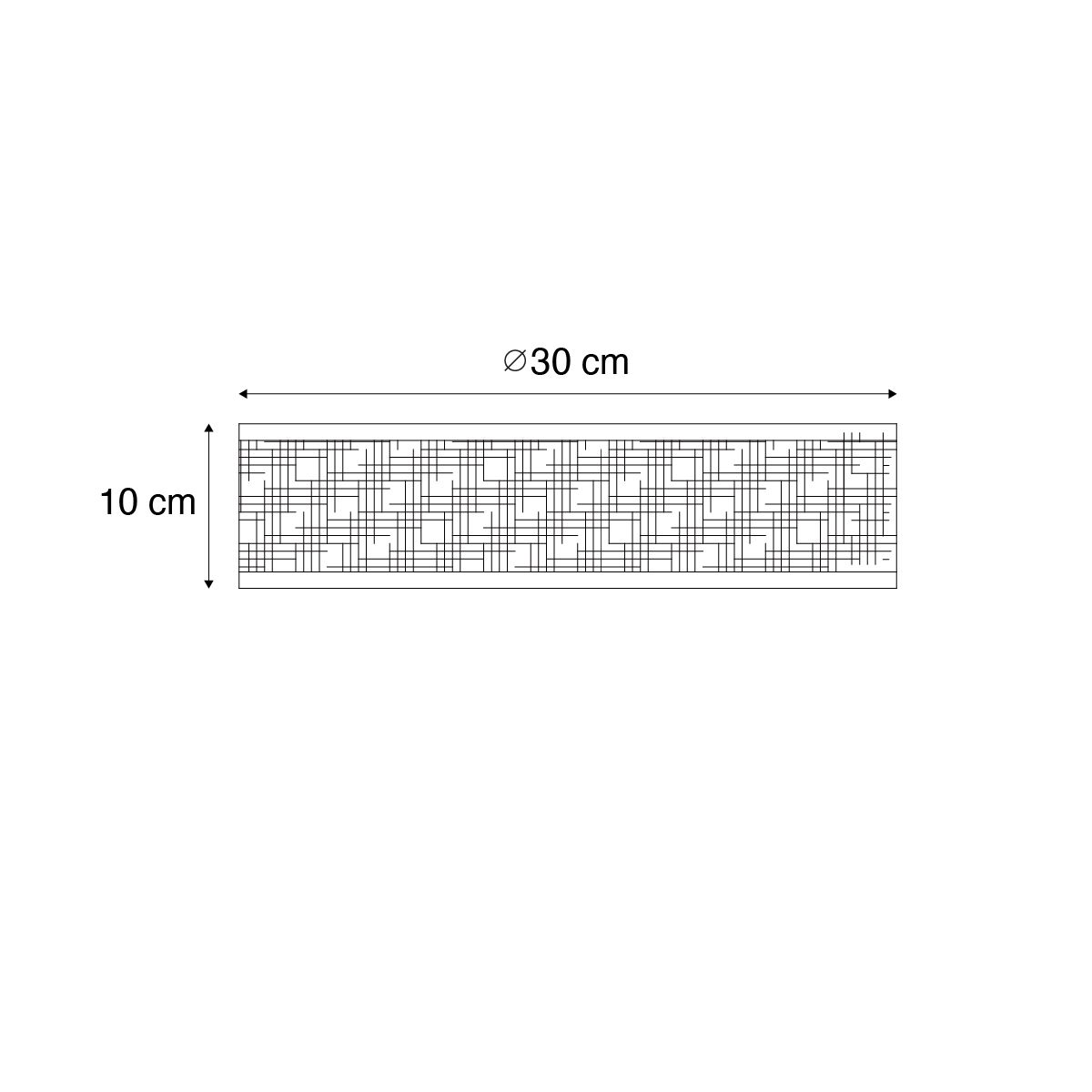 Oosterse plafondlamp rotan 30 cm - Tromma