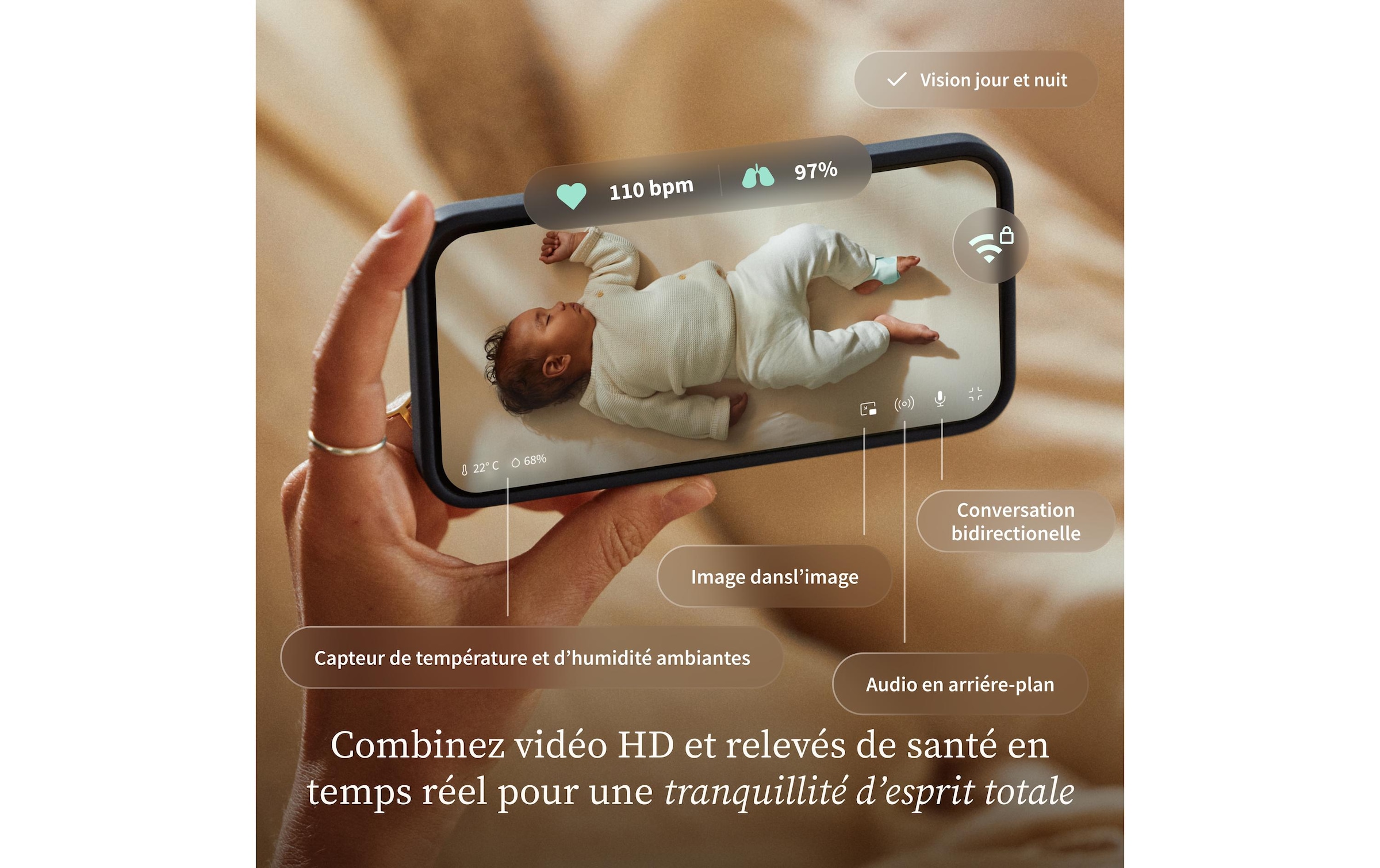 Video-Babyphone »Owlet Dream Duo 3 Mint«