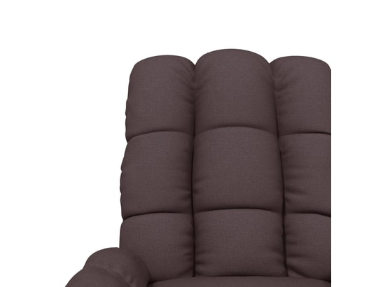 VIDAXL - Fauteuil Relaxation Fauteuil de massage marron foncé tissu