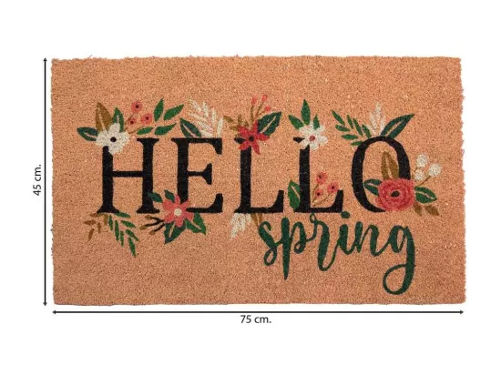 Tapis d'entrée en PVC imprimé rose 45x75