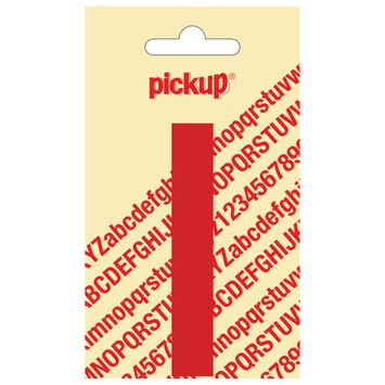 Pickup plakletter I rood glans 90 mm
