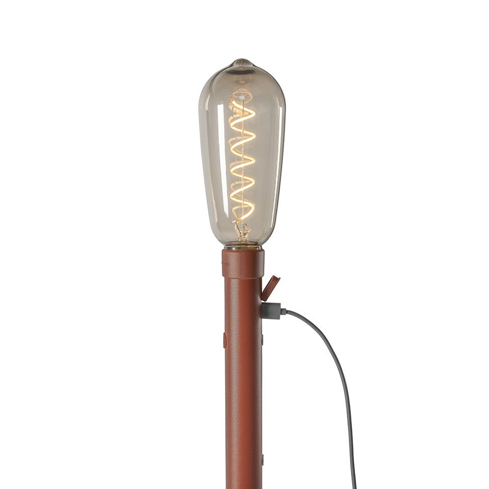 Vloerlamp Sticklight oplaadbaar LED oxide red