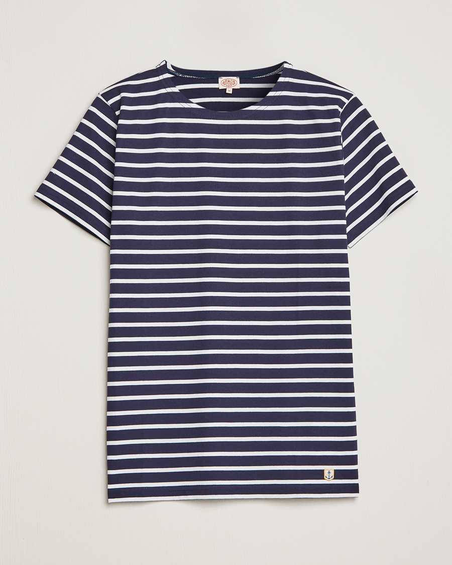 Armor-lux Hoëdic Boatneck Héritage Stripe T-shirt Navy/White