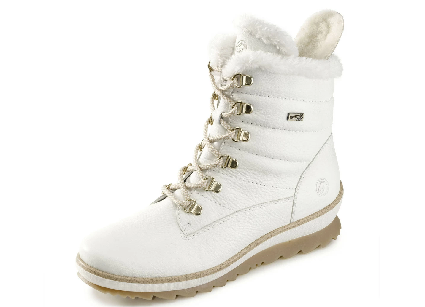 Remonte Schnür-Stiefelette mit Plüschkragen
