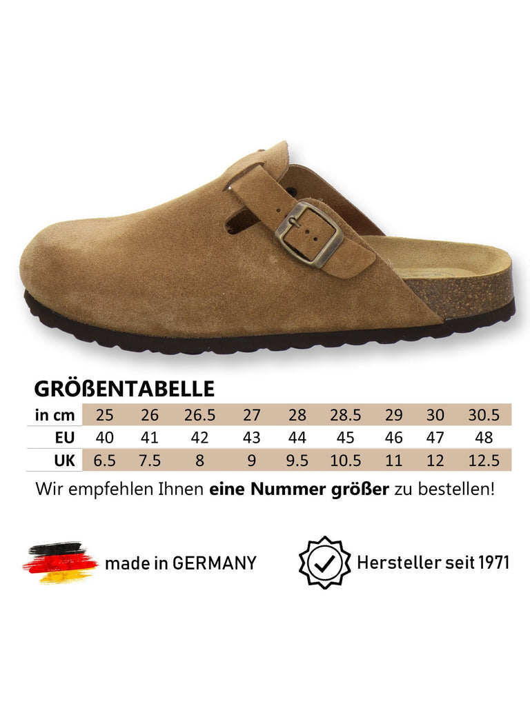 Clogs Herren Leder cognac