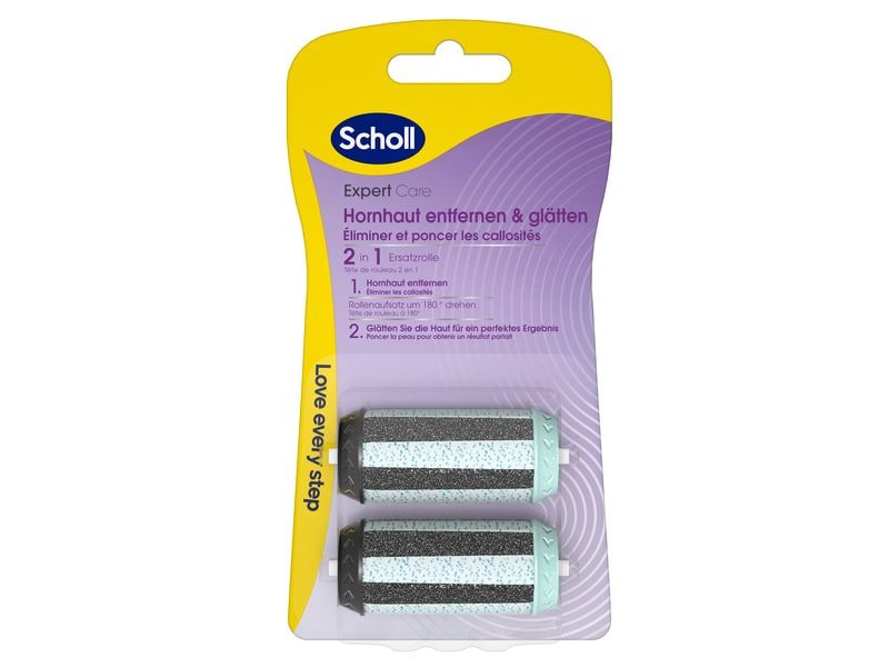 Scholl Hornhautentferner-Aufsatz Velvet Smooth Wet&Dry star Ersatzrollen mit Meeresmineralien