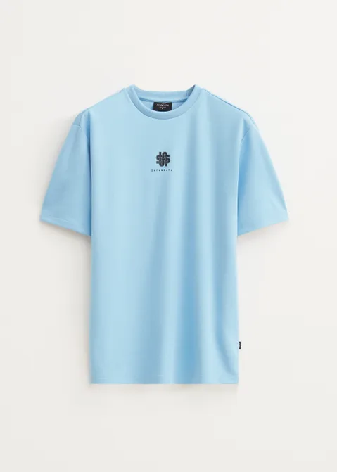 T-shirt met merk logo blauw (BLW.L)