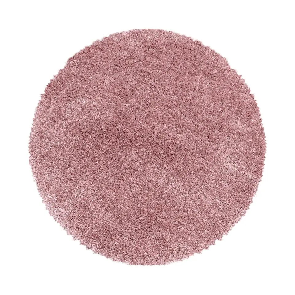 Pearl Soft Rond Hoogpolig Vloerkleed Roze - 160 CM ROND