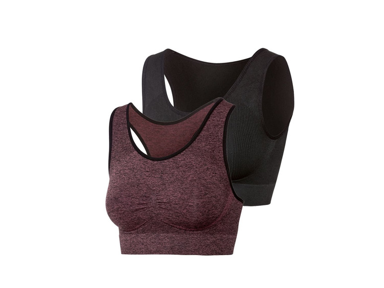 Set van 2 sport-BH's medium-level, naadloos