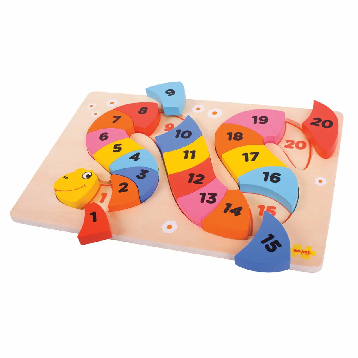 Bigjigs Toys Puzzle de comptage de serpents