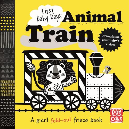 First Baby Days: Animal Train: A high-contrast, fold-out board book - First Baby Days (Board book)