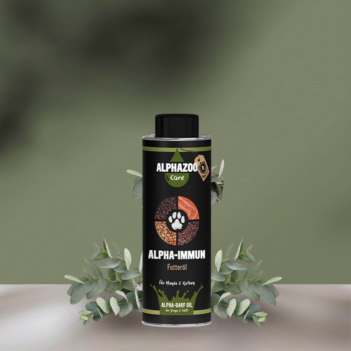 ALPHAZOO Alpha-Immun Food Oil 250ml voor honden en katten | Versterkt het immuunsysteem