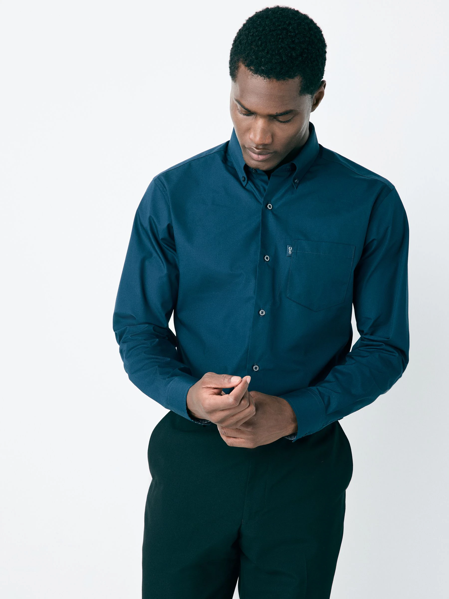 Blauw - Long Sleeve Oxford Shirts 3 Pack