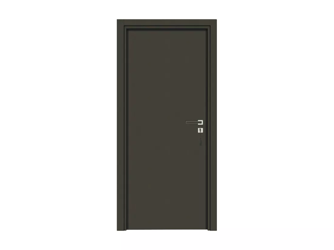 Bloc-porte pose fin de chantier collection Premium Miro, H.204 x l.83 cm, aspect cuir basalte, réversible
