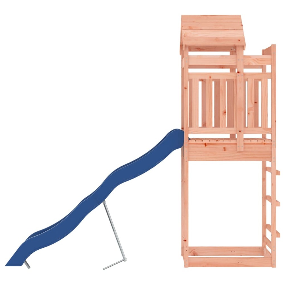 Aire de jeux d'extérieur balançoires toboggan portiques robuste jeux jardin 267 x 64 x 238 cm bois massif de douglas 02_00049