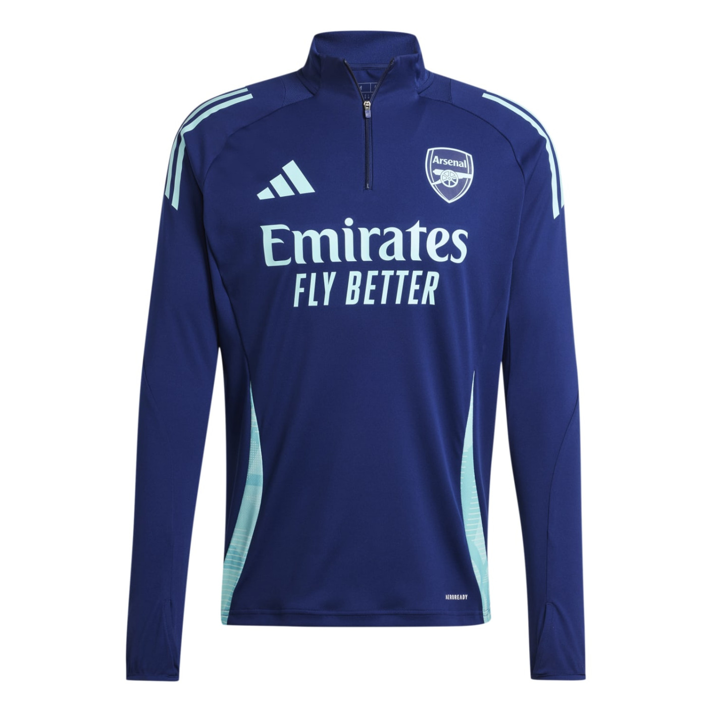Adidas Arsenal Trainingstrui 1/4-Zip 2024-2025 Donkerblauw Lichtblauw